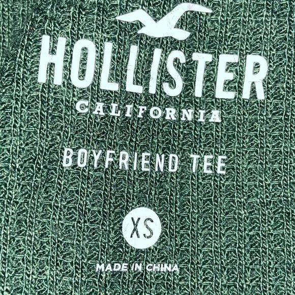 HOLLISTER CALIFRONIA WHITE & GREEN WAFFLE KNIT TOP - XS - Picture 10 of 10